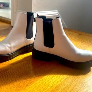 Black and White Chelsea Boots